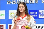 OSU student Maria Kameneva confidently breaks records of Russia in swimming.     [126 Kb]