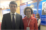 Minister of Science and Higher Education of the Russian Federation Mikhail Kotyukov and OSU rector Zhanna Ermakova.     [90 Kb]